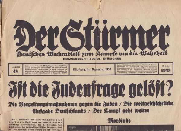"Stürmer"-Ausgabe von 1939