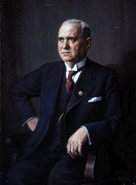 Ministerpräsident Ludwig Siebert mit goldenem Parteiabzeichen, Gemälde  