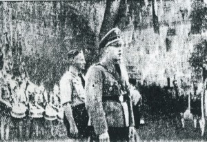HJ-Zeltlager 1939 vor dem Galgentor mit Jungbannführewr Wilhelm Christ
