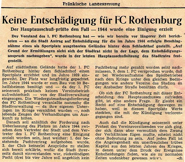 "Fränkische Landeszeitung" 12. März 1954