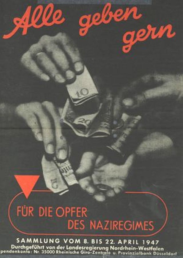 Plakat zur "Wiedergutmacfhung"; Foto: Justizakademie Münster